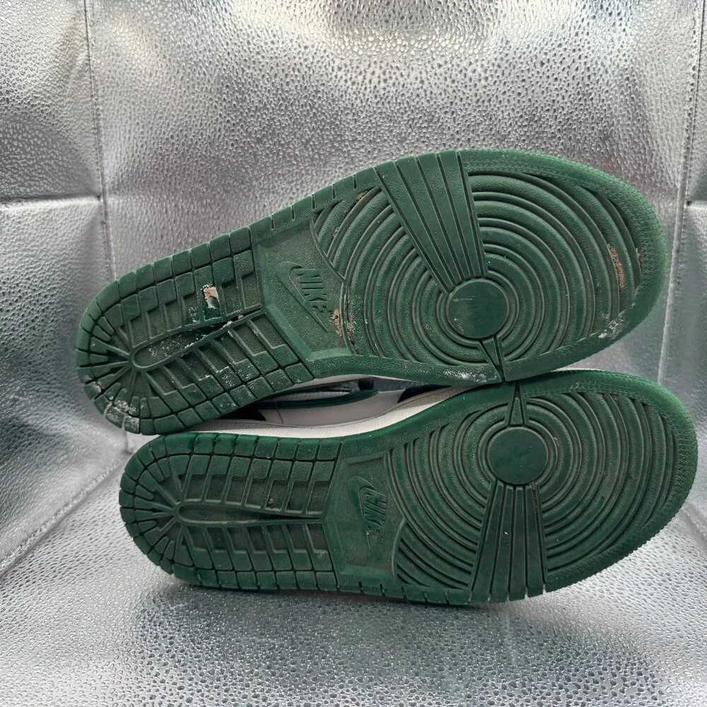 Size 8.5 Nike Air Jordan 1 Mid Pine‎ Green Black Mens Sneaker Shoes 554724-067